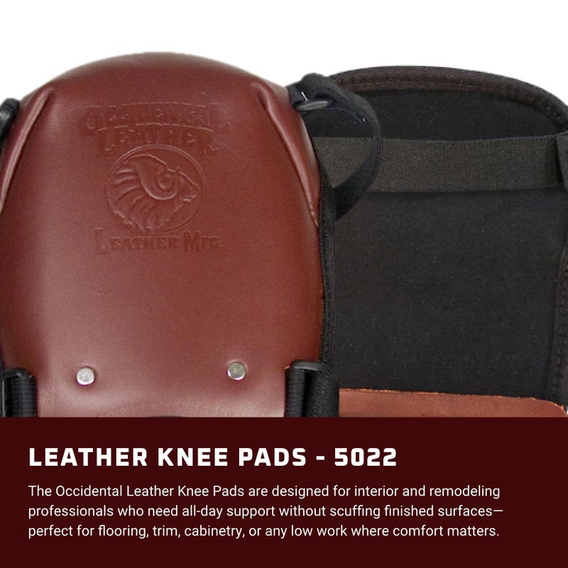 Occidental Leather وسادات ركبة أوكسيدنتال جلدية - متينة، ناعمة وآمنة على الأرض - مشابك سريعة الإطلاق - تصميم غير مضر - مصنوعة في الولايات المتحدة الأمريكية - Image 2